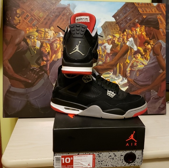 Sold.... Jordan Bred 4s size 10.5 - Picture 1 of 7